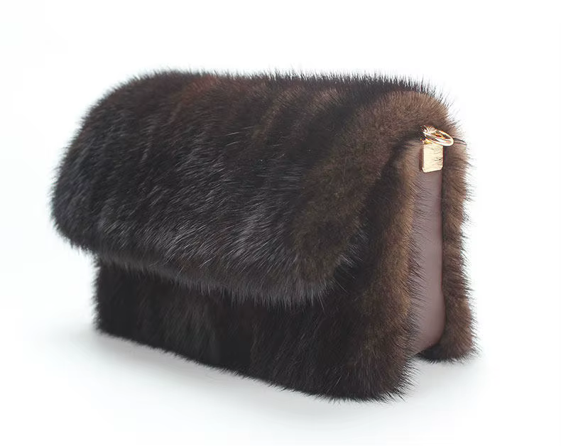 Sac classique en vraie fourrure de vison pour femmes