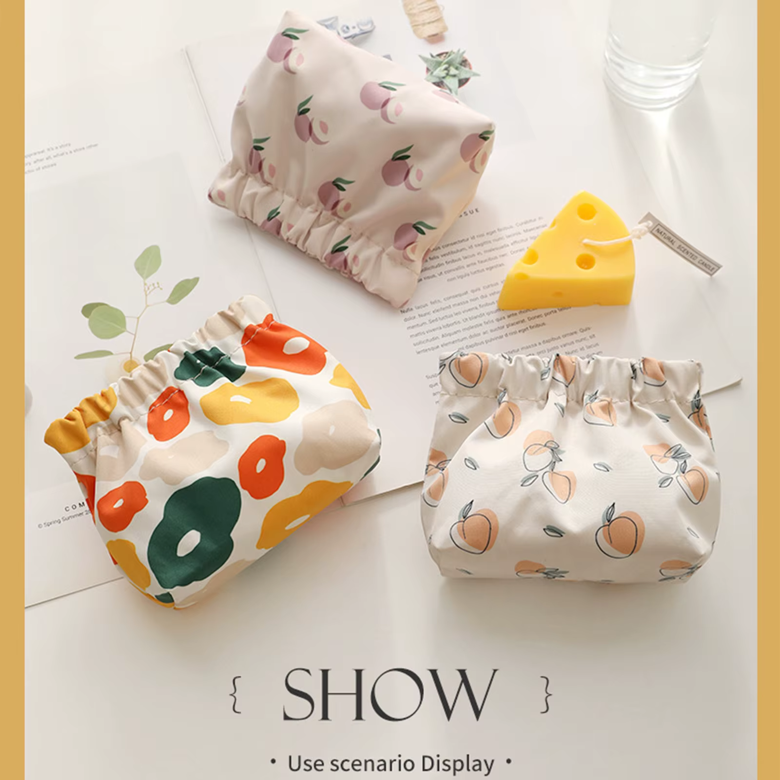 Pochette cosmétique imprimée pour femmes