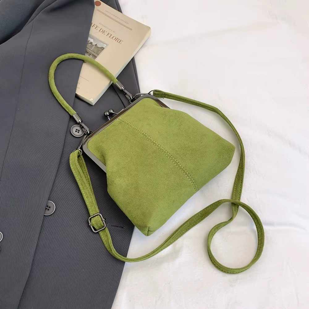 Sac bandoulière en cuir PU avec fermeture à clip