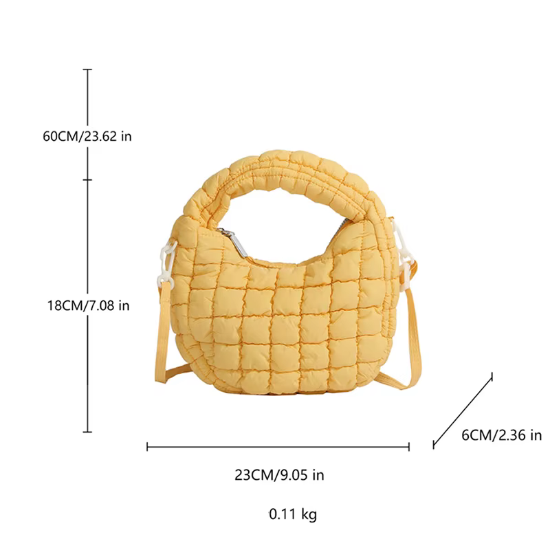 Sac à bandoulière matelassé ultra-léger pour femme
