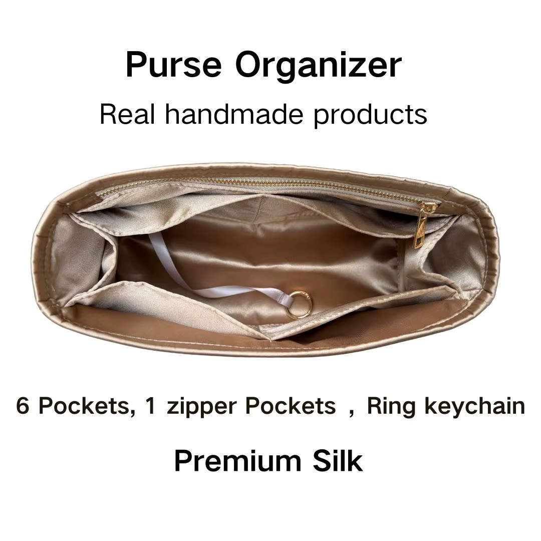 Organisateur de sac à main soyeux lisse