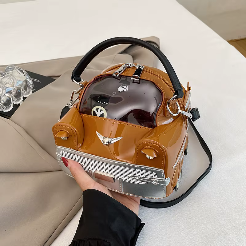 Mini petit sac à bandoulière en forme de voiture pour femme