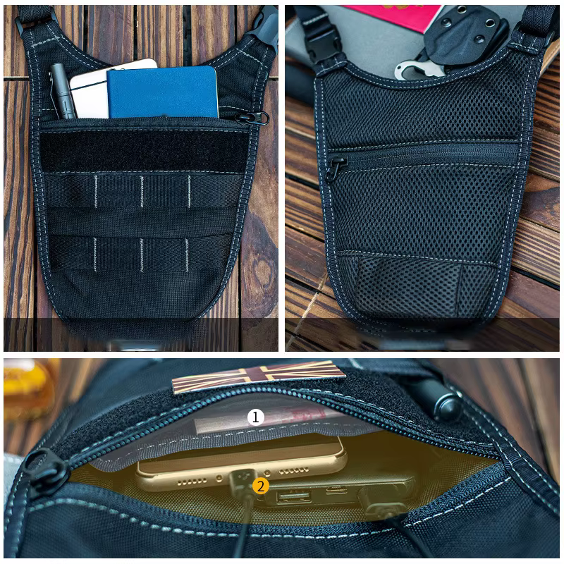 Sac à bandoulière tactique dissimulé