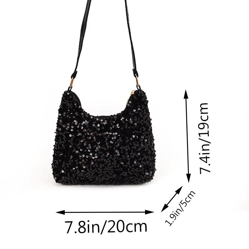 Sac Hobo décoré de paillettes pour femmes