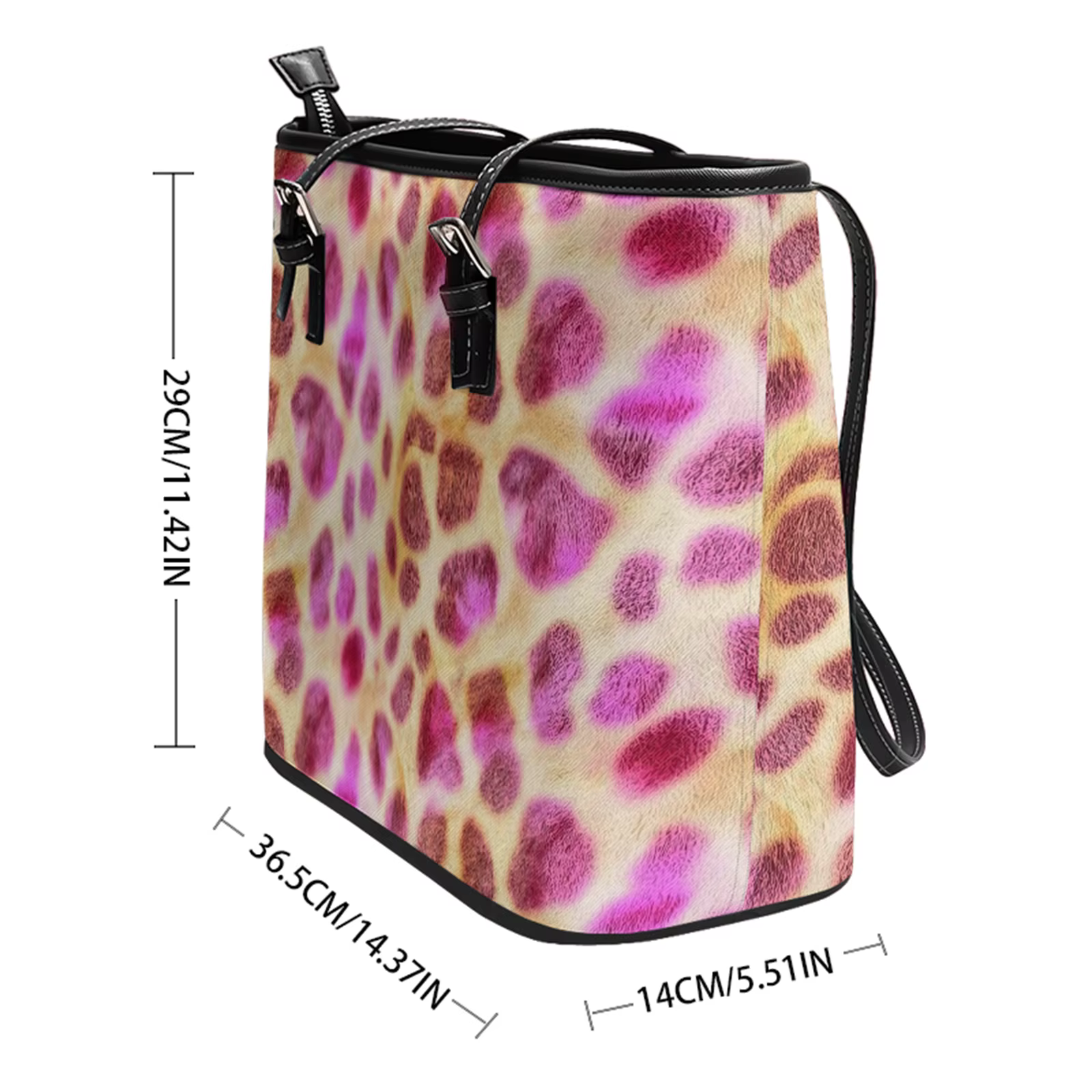 Sac à bandoulière en cuir Oxford PVC imprimé multicolore en fourrure de léopard urbain