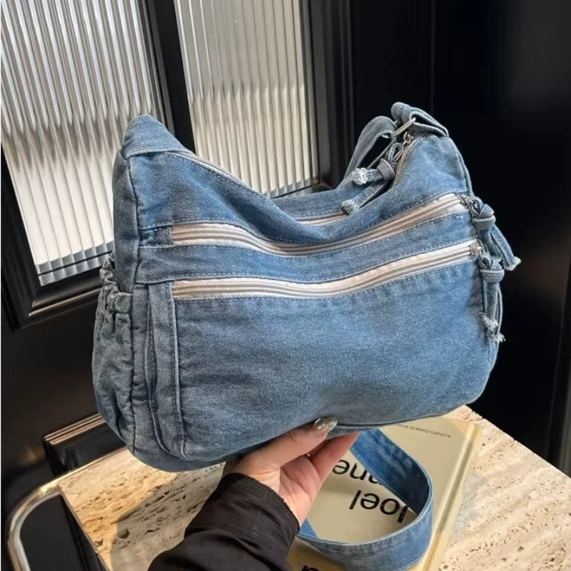 Sac à bandoulière Vintage en Denim pour femmes