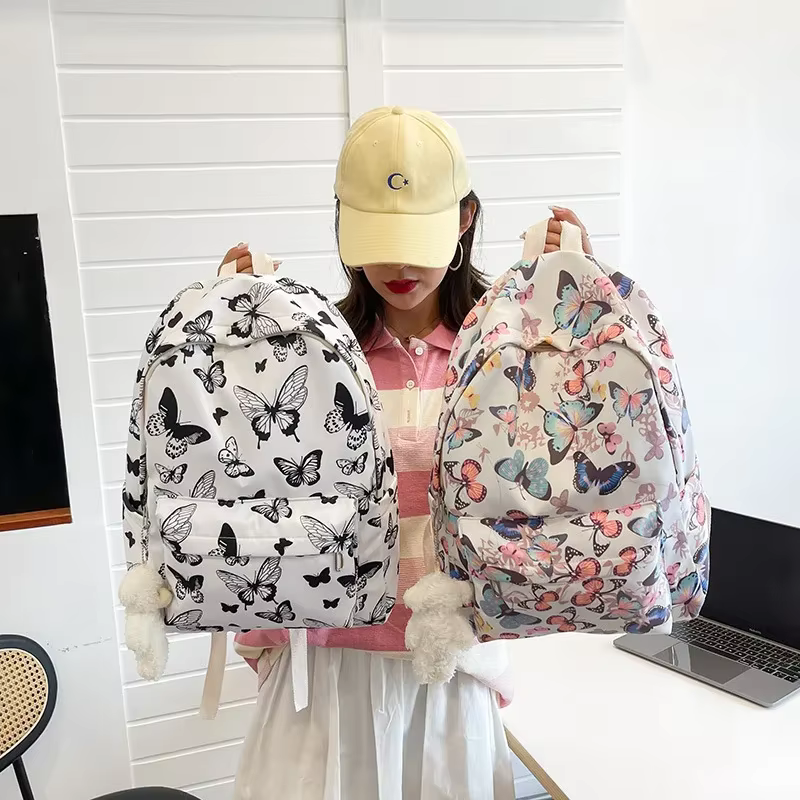 Mode papillon modèle coréen femmes sac à dos étudiant sac à dos pour l'école livre stockage et organisateur de voyage rюкзак с экраном