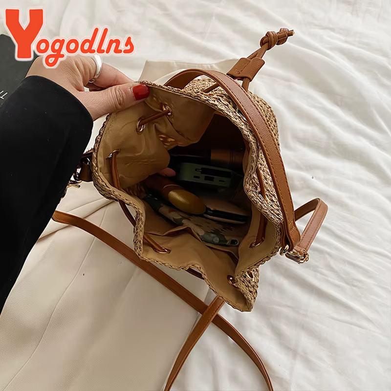 Sac d'été en paille tressée pour femmes