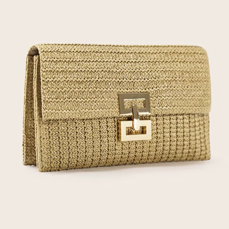 Paille tissé pochette pour femmes raphia Crochet plage rotin casual femme fête mariage sac de soirée nouvel été luxe