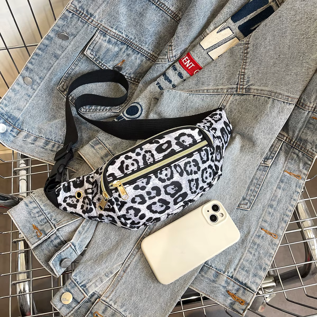 Sac de taille imprimé léopard pour femmes