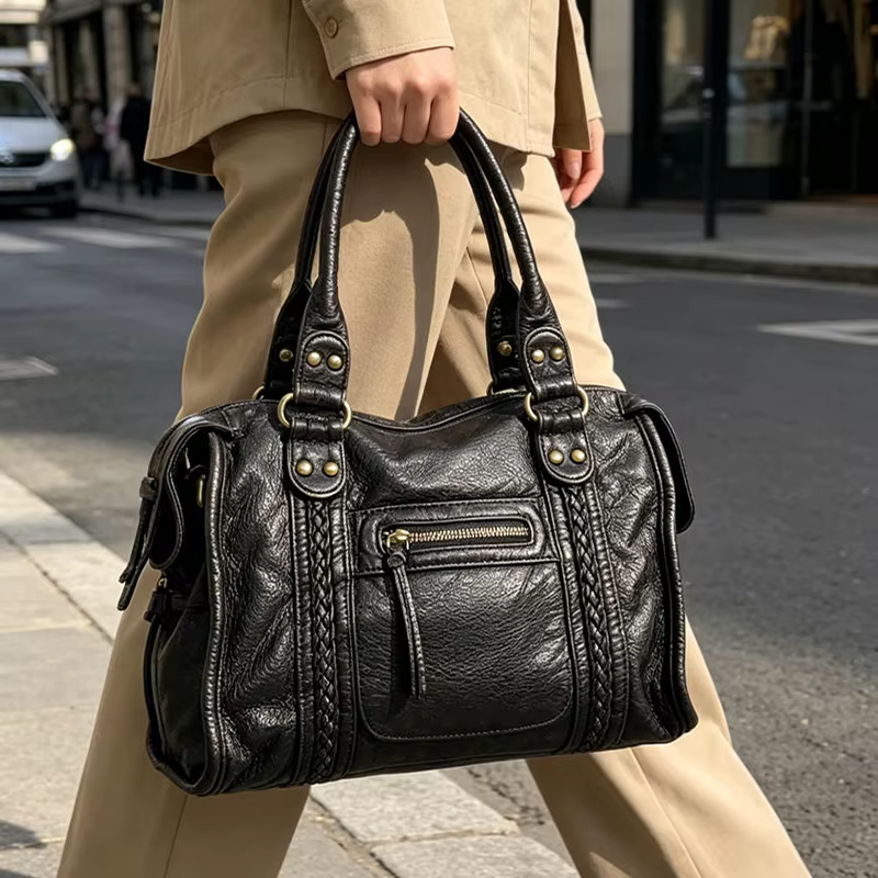 Sac à main vintage style moto rétro