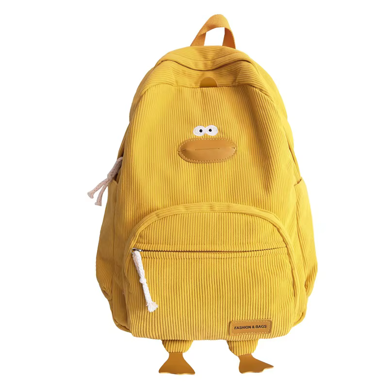 Sac à dos imperméable en velours côtelé pour femme
