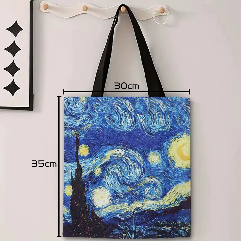 Sac à main léger en lin de la série Van Gogh