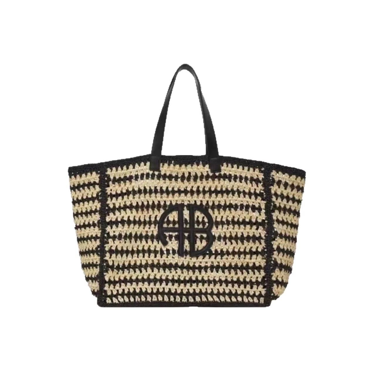 Grande capacité AB lettre paille tissé sac fourre-tout plage vacances dames rayure RIO ville Style Simple sac à main de voyage décontracté