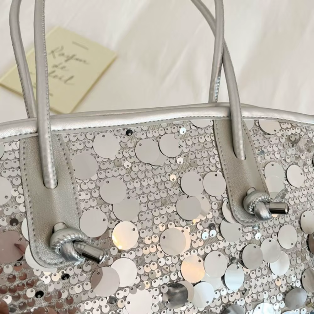 Sac fourre-tout décontracté brillant à sequins