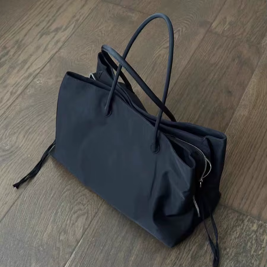Sac fourre-tout noir uni pour femmes