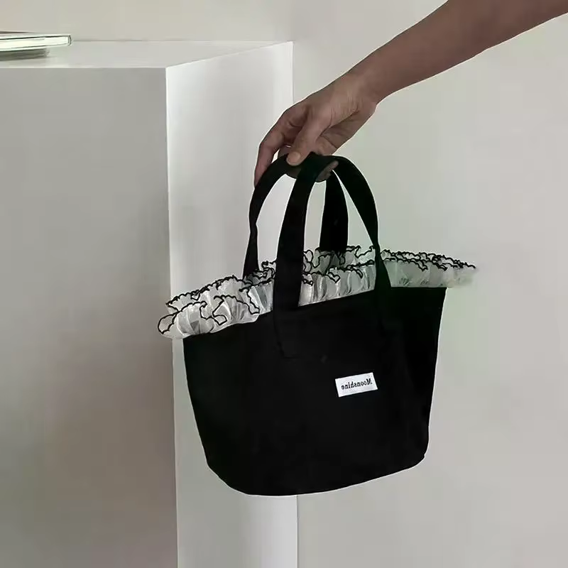 Sac fourre-tout en toile de dentelle Ins coréen