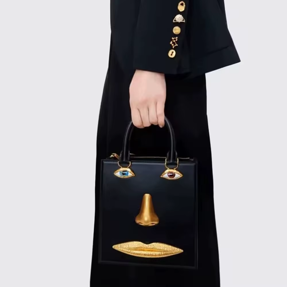 Sac à main pour femme en cuir noir de haute qualité