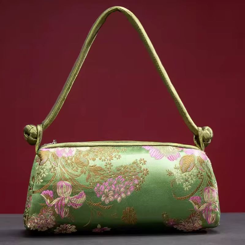 Sac à main brodé argenté pour femme
