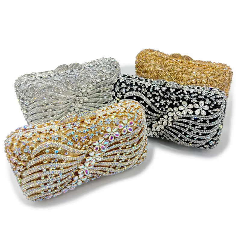 Boutique femmes cristal pochette sacs de soirée de mariage strass