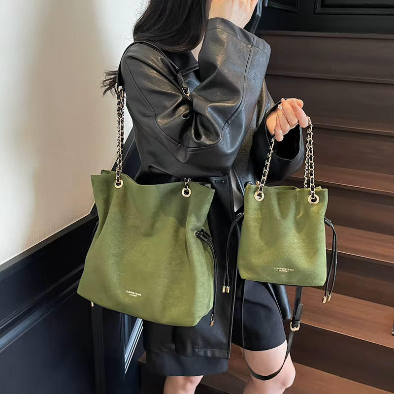 Sac à bandoulière en daim pour femmes