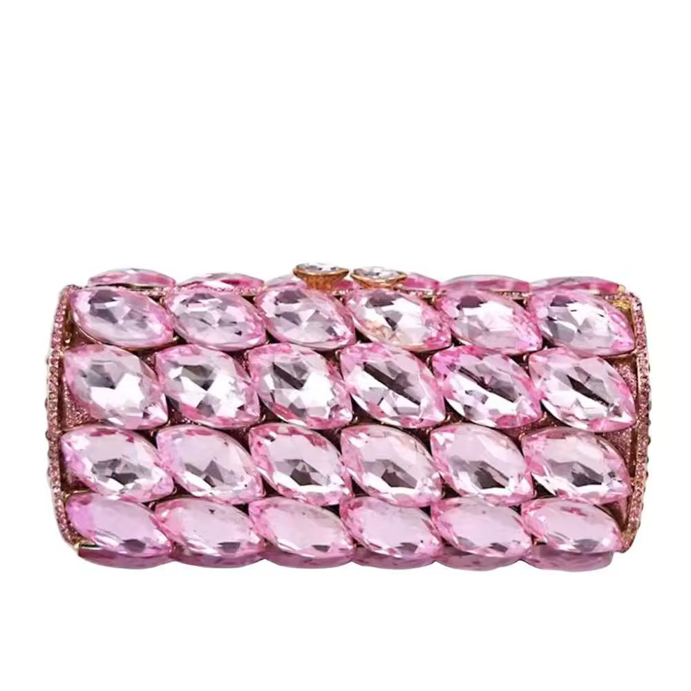 Argent/or grande pierre sac de mariage pochettes de soirée mode strass sacs à main femmes cristal
