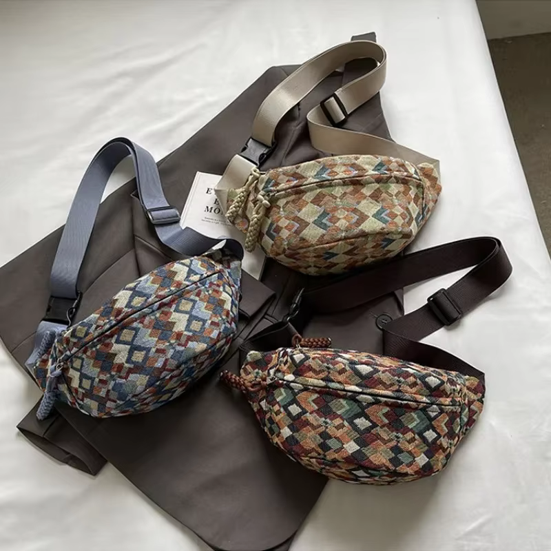 2026 bohême velours côtelé femmes taille Packs rétro dame Fanny Pack mode femme