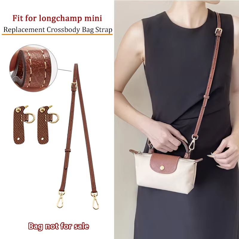 Sangle de sac à bandoulière en cuir pour Longchamp Mini