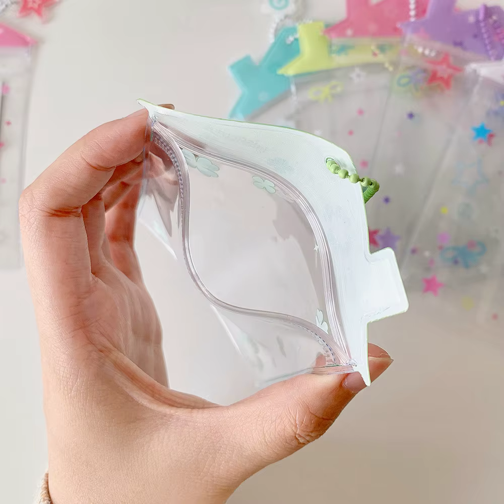 Sac de dessin animé pendentif porte-carte INS Transparent petite maison en forme de poupée sac de rangement sacs à