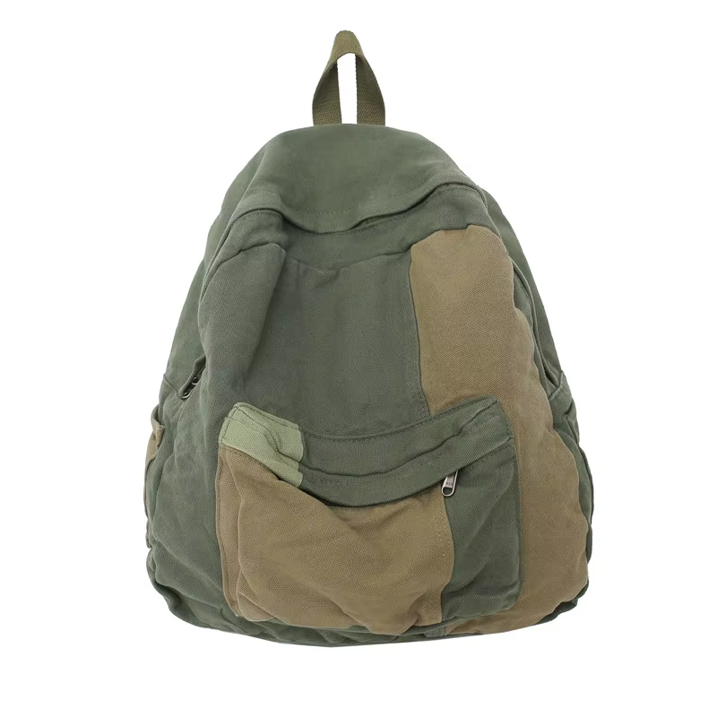 Sac à dos en toile à panneaux pour femmes