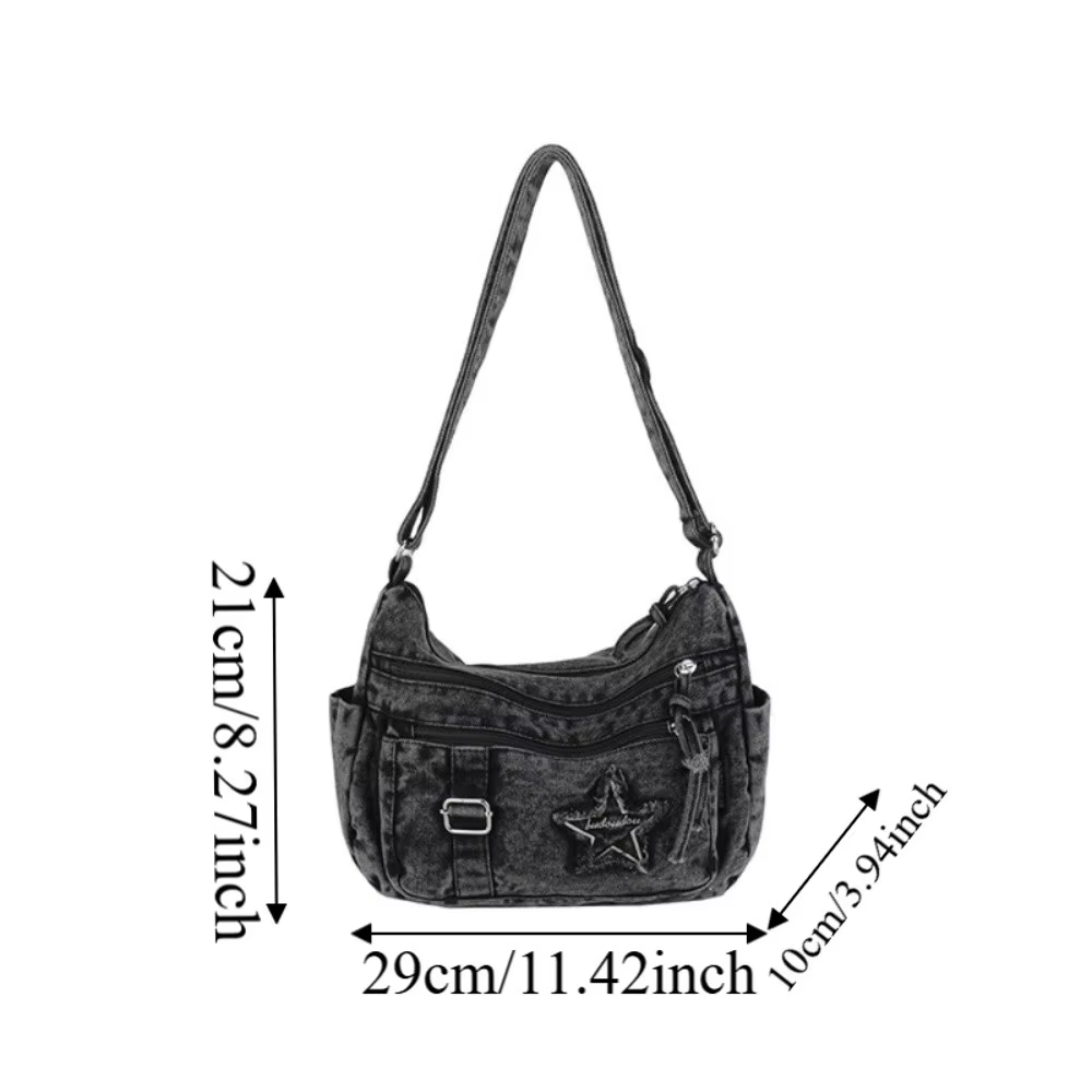 Sac à bandoulière en jean durable avec sangle réglable
