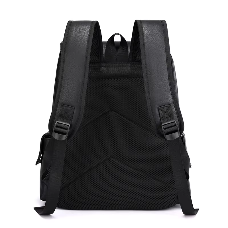 2023 Hommes Sac À Dos En Cuir PU Bagpack Grand Ordinateur Portable Sacs À Dos Mâle Mochilas Noir Cartable Pour Adolescents Garçons Marron Sac A Dos