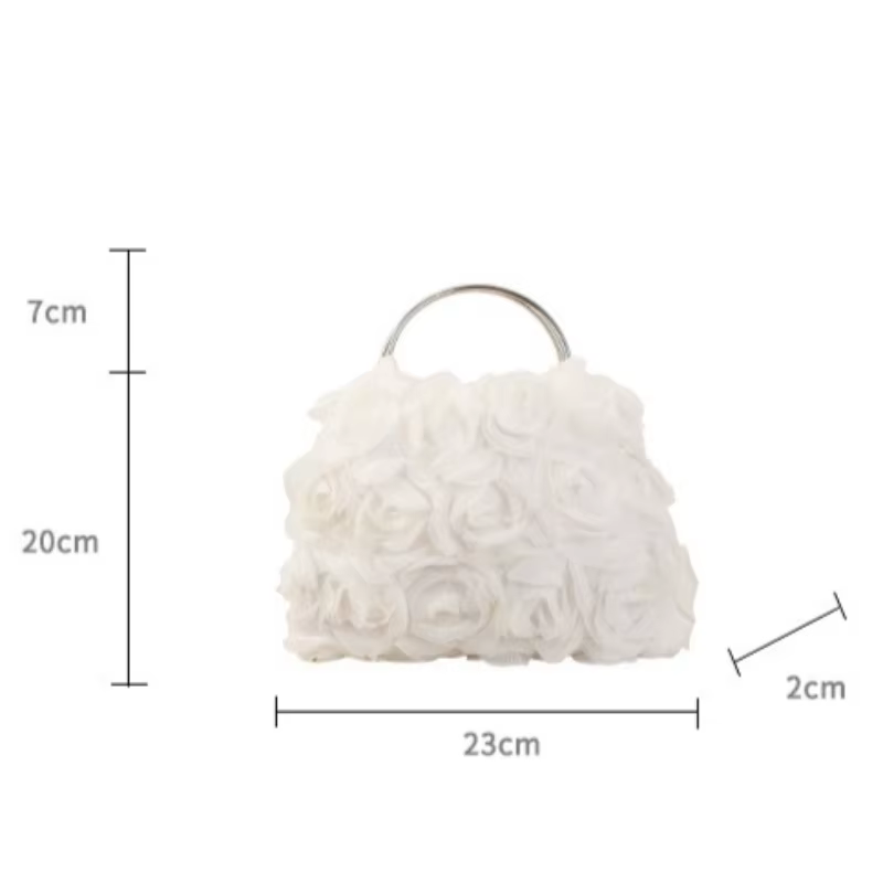 Sacs fourre-tout de luxe à fleurs roses pour femmes