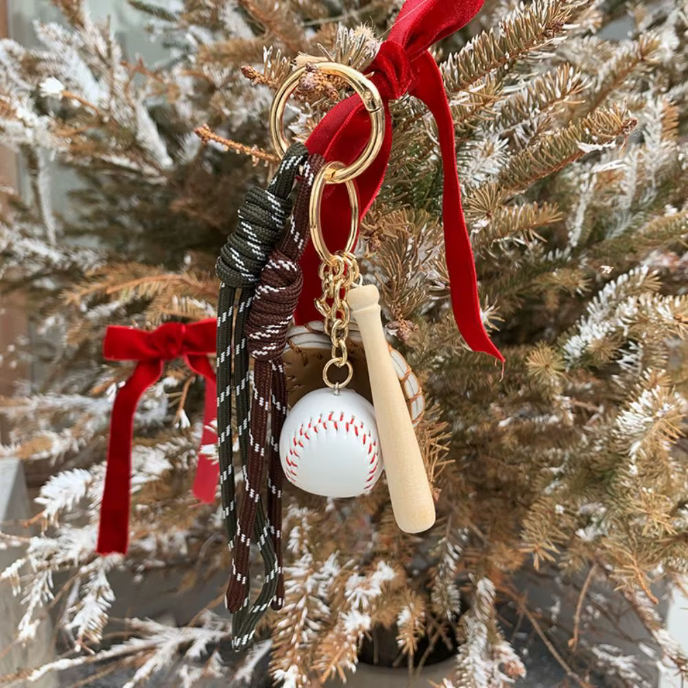 Breloques de sac, pendentif en corde tressée de Baseball, Style Miu, corde tressée, breloques de sac, porte-clés, décoration de sac, porte-clés de voiture