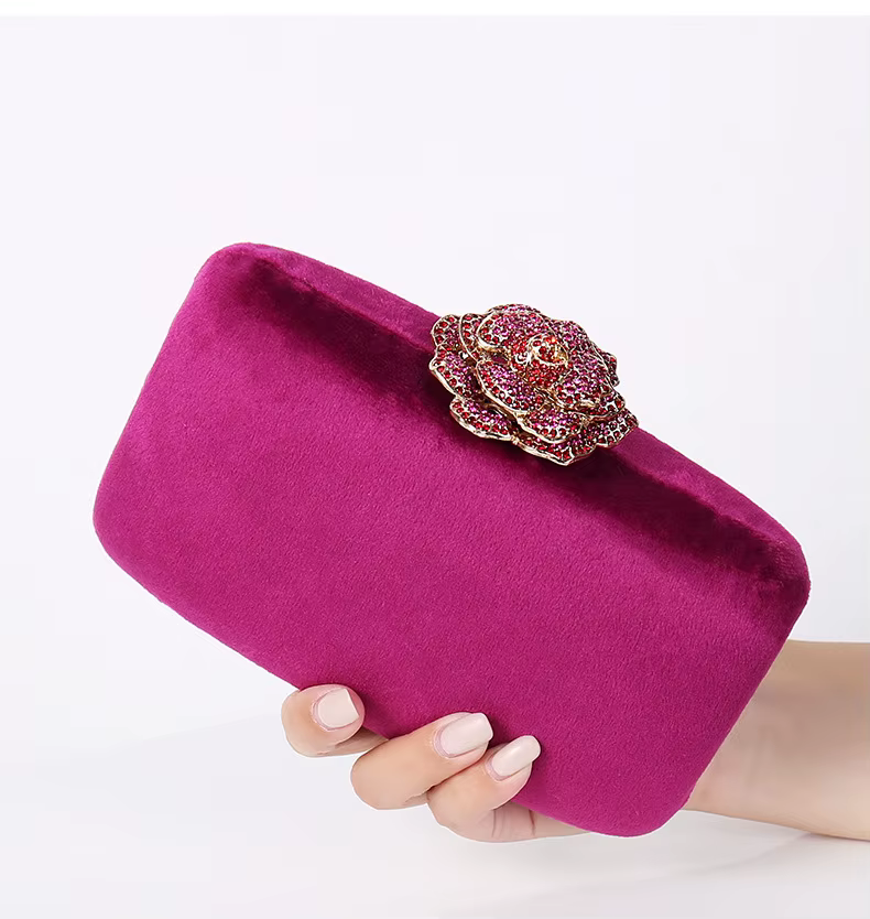 Sac fourre-tout flou pochette de fête de mariée pour femmes sacs à main jaunes de luxe flanelle de mariage petits sacs de créateurs sacs à main à fleurs de diamant