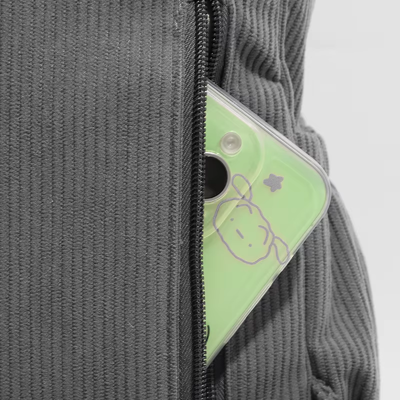 Sac à dos en velours côtelé tendance