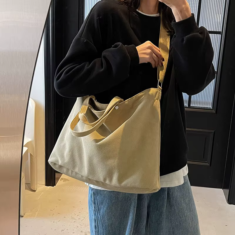 Sac fourre-tout en toile grande capacité