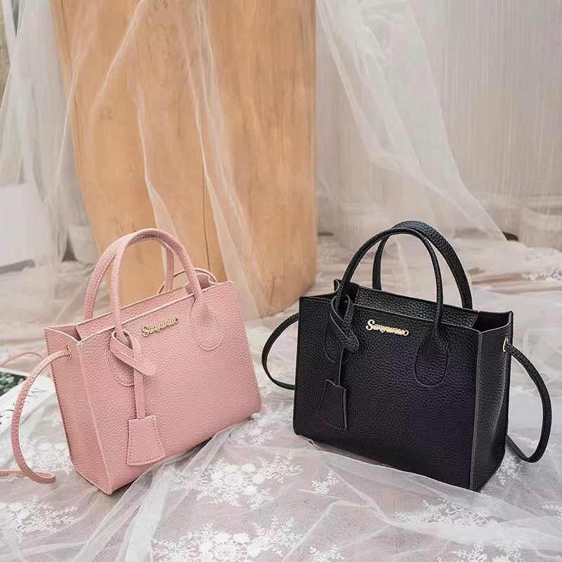 Sac à main minimaliste à motif litchi pour femmes