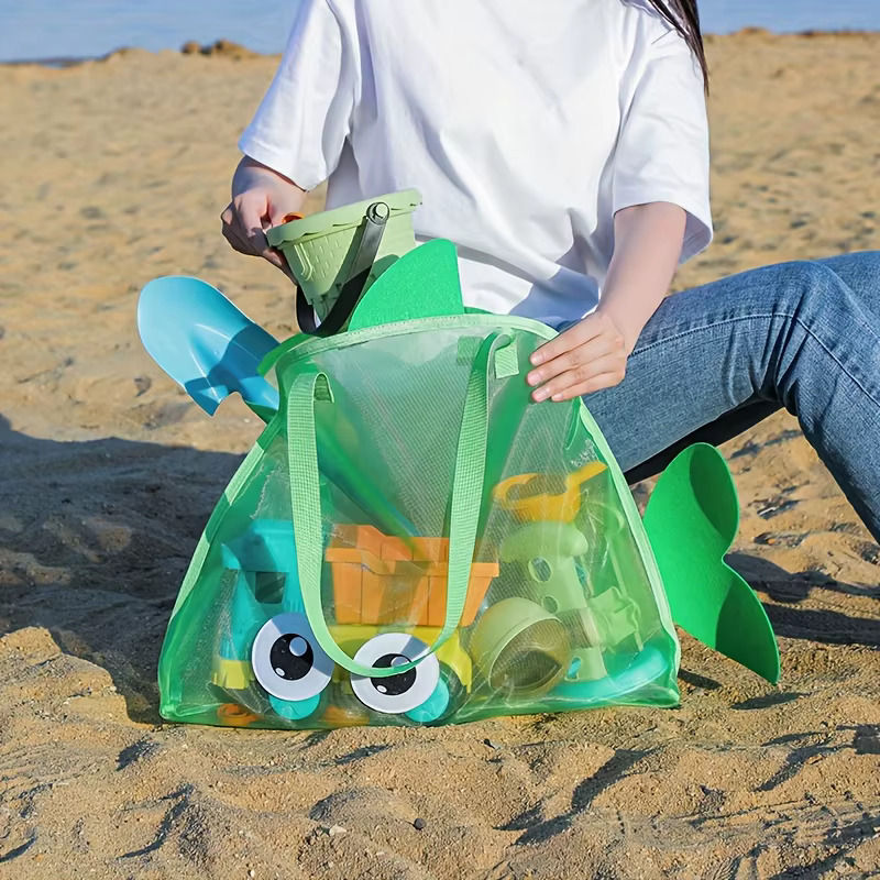 Sac de plage en filet, grand sac fourre-tout