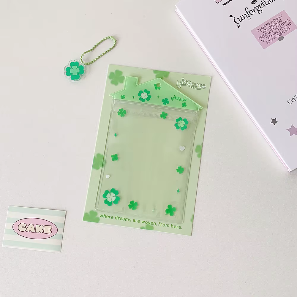 Sac de dessin animé pendentif porte-carte INS Transparent petite maison en forme de poupée sac de rangement sacs à