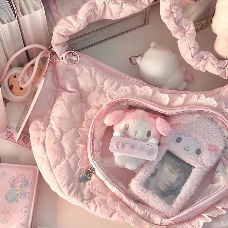 Sac à main rose plissé pour femmes