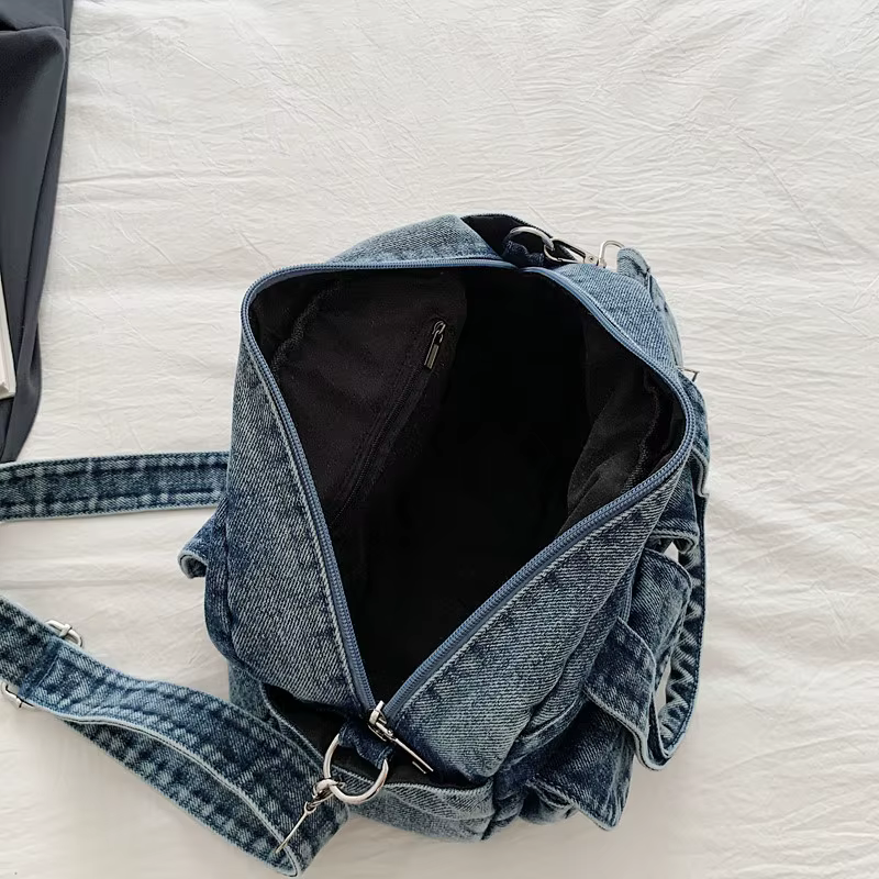Sac à bandoulière décontracté pour femmes, sac à bandoulière en Denim de haute qualité, fourre-tout de grande capacité, sacs à main multifonctionnels pour femmes