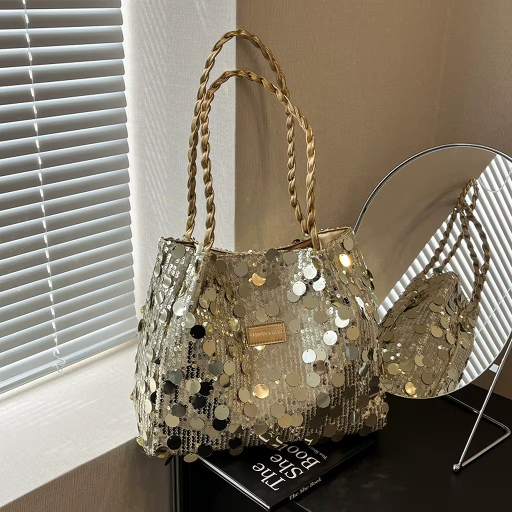 Nouveau sac à bandoulière pour femme avec paillettes brillantes