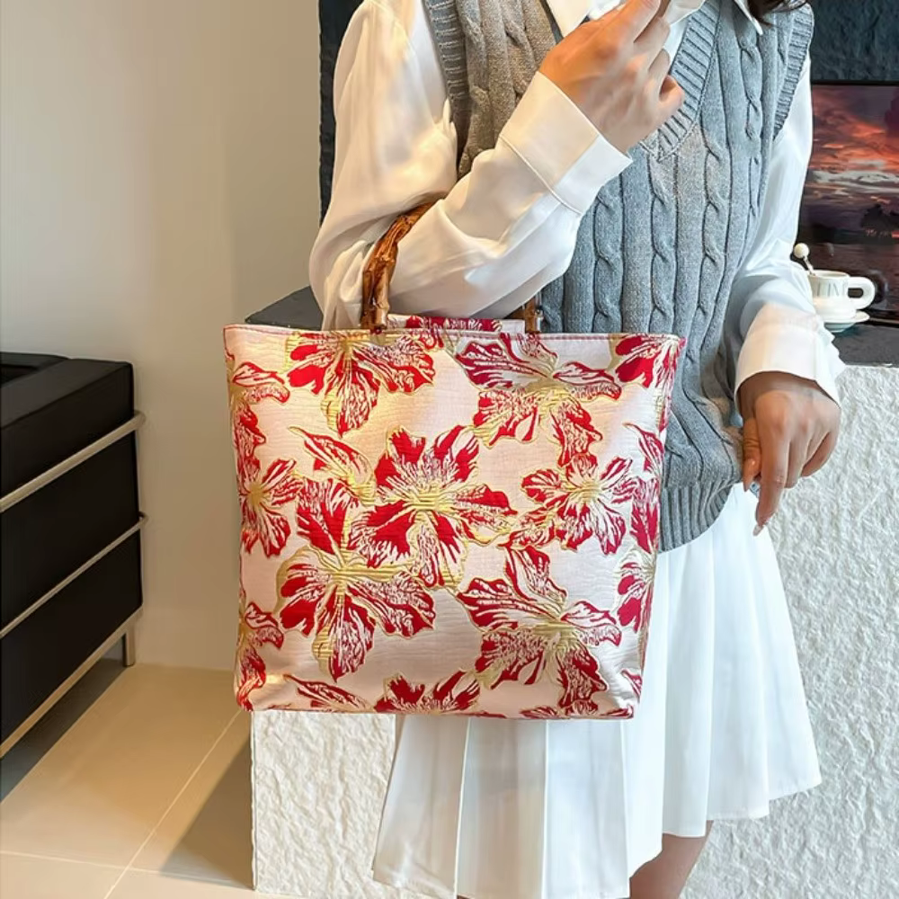 Sac fourre-tout en toile jacquard
