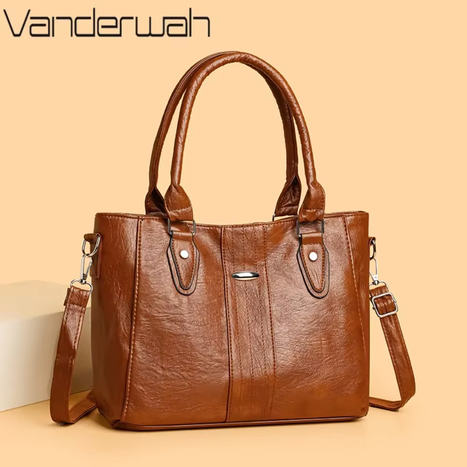 Sac à main vintage en cuir souple pour femme