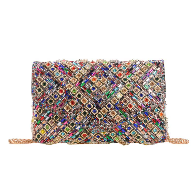 Strass soirée pochette 2025 diamant femmes Banquet fête de mariage mode messager sac à main chaîne petit sac à bandoulière