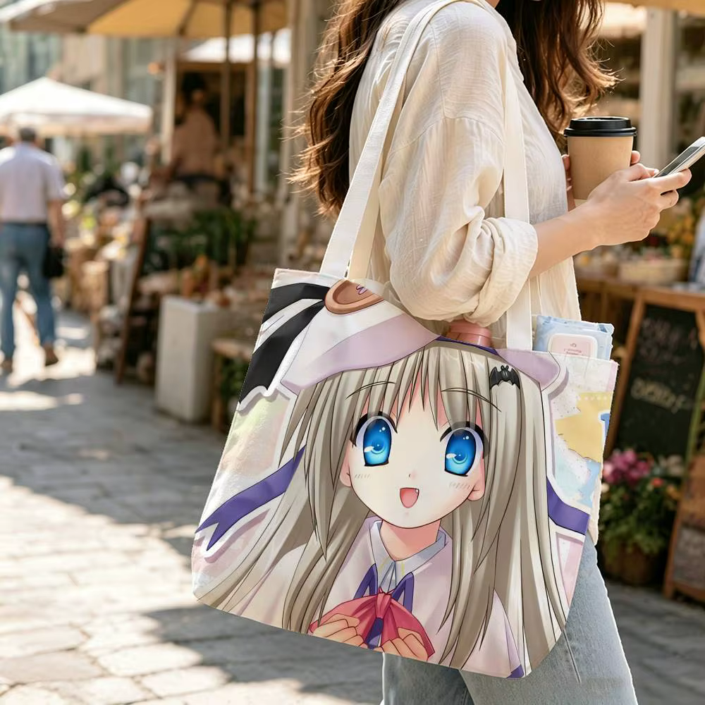 Sac fourre-tout à bandoulière en coton et polyester grande capacité Game K-Kud Waffler