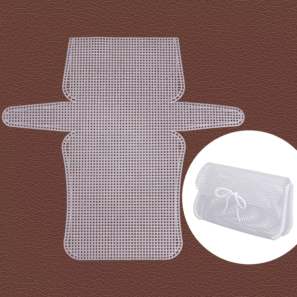 Lot de 6 grilles en plastique blanches pour le crochet et le tricot