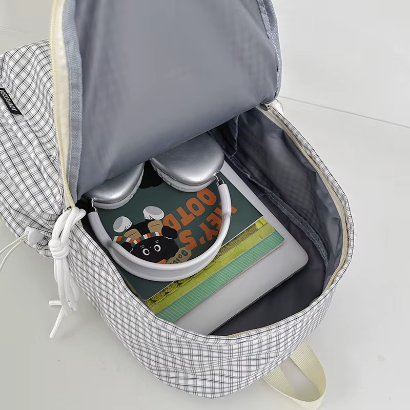 Sac à dos de voyage à motif quadrillé original