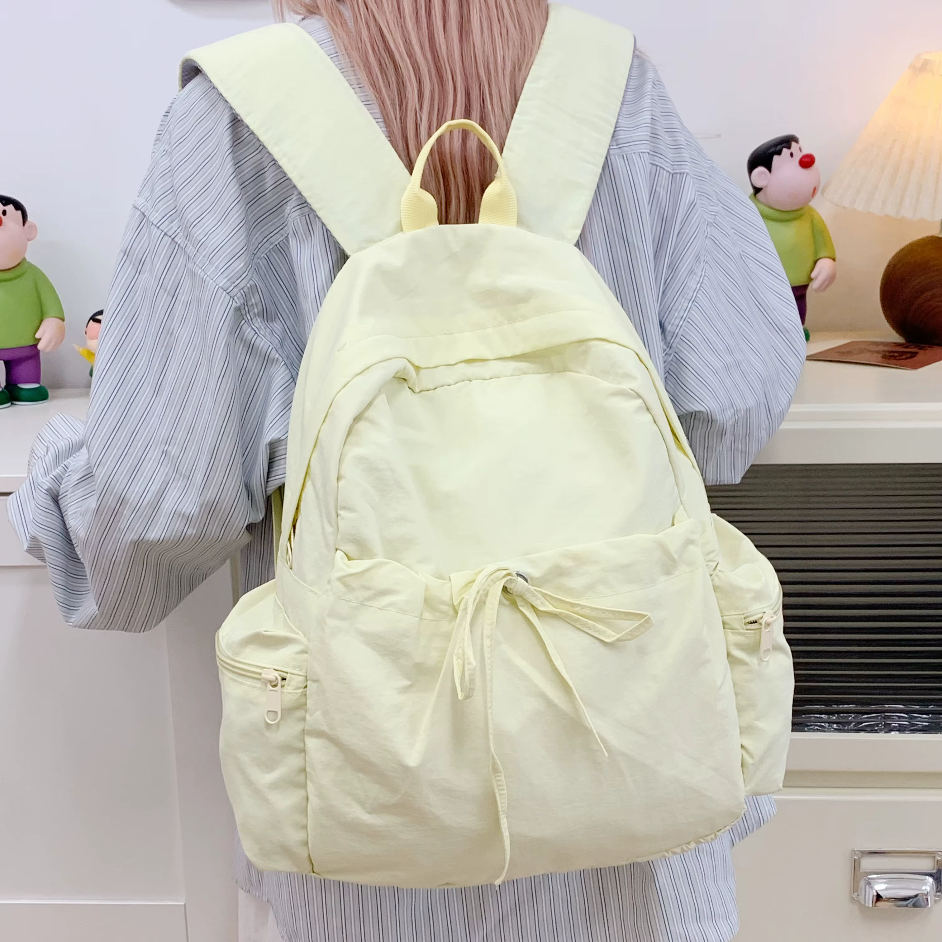 Sac à dos léger en nylon lavande pour femme